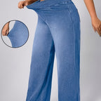 High-Waisted Stretchy Wide-Leg Jeans for Women