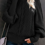 Chic Turtleneck Knit Sweater for Women