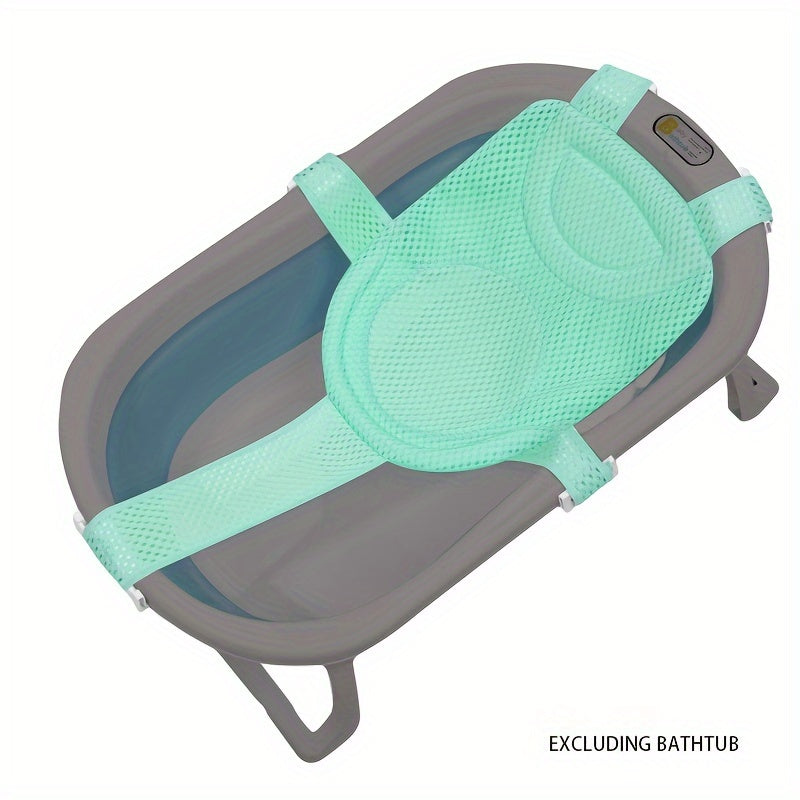 Sistema de Banho para Bebês com Rede Antiderrapante e Tapete de Suspensão - Estrutura para Banheira, Chuveiro, Spa - Auxílio de Banho (///) - Banho para Recém-Nascidos e 0-2 Anos