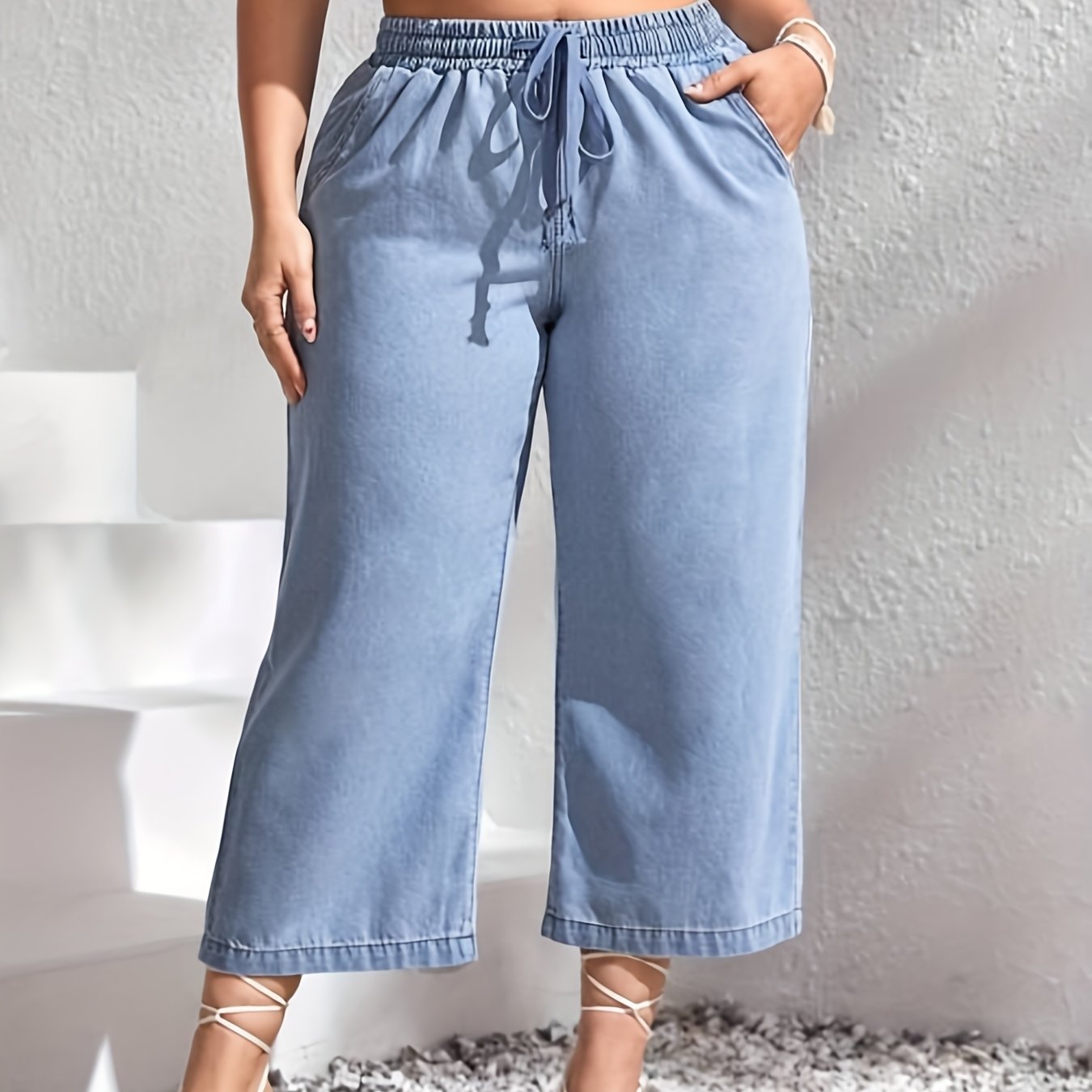 Effortless Charm: Women's Wide-Leg Stretch Jeans