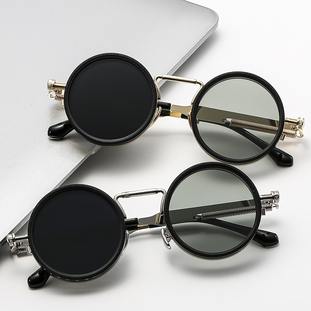 Óculos de Sol Polarizados Rotativos de Moda Punk Clássico com Ajuste de Tonalidade de Nove Níveis, Liga de Alumínio e Magnésio, para Homens e Mulheres, Presente de Natal, Halloween e Páscoa