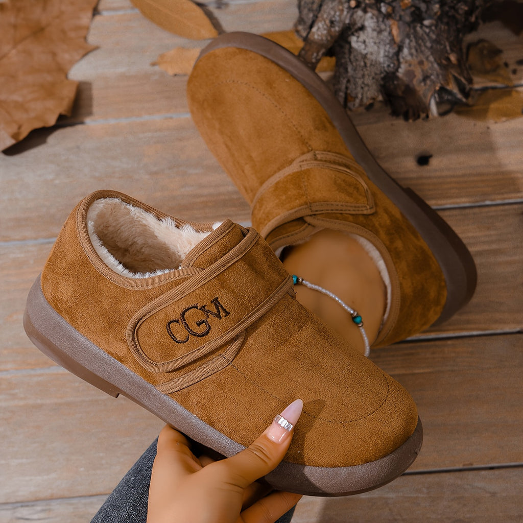 Botas de Inverno Femininas - Fecho Slip-On, Sola de Borracha Antiderrapante, Palmilha Acolchoada - Botas Quentes para Clima Frio para Uso Diário, Viagens, Presente de Halloween Para Mulheres, Botas de Inverno Femininas, Calçado de Festa, Design de Biqueira Redonda, Construção Durável, sola antiderrapante