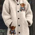 Cozy Oversized Winter Hooded Coat with Highland Cow Plaid