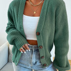Elegant Knit Cardigan for Women - Perfect for Spring & Fall