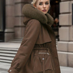 Thermal Winter Coat for Women with Wool Lining