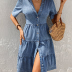 Elegant Denim Dress - Timeless Chic for Spring/Summer