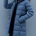 Urban Grace Quilted Mid-Length Jacket with Hood