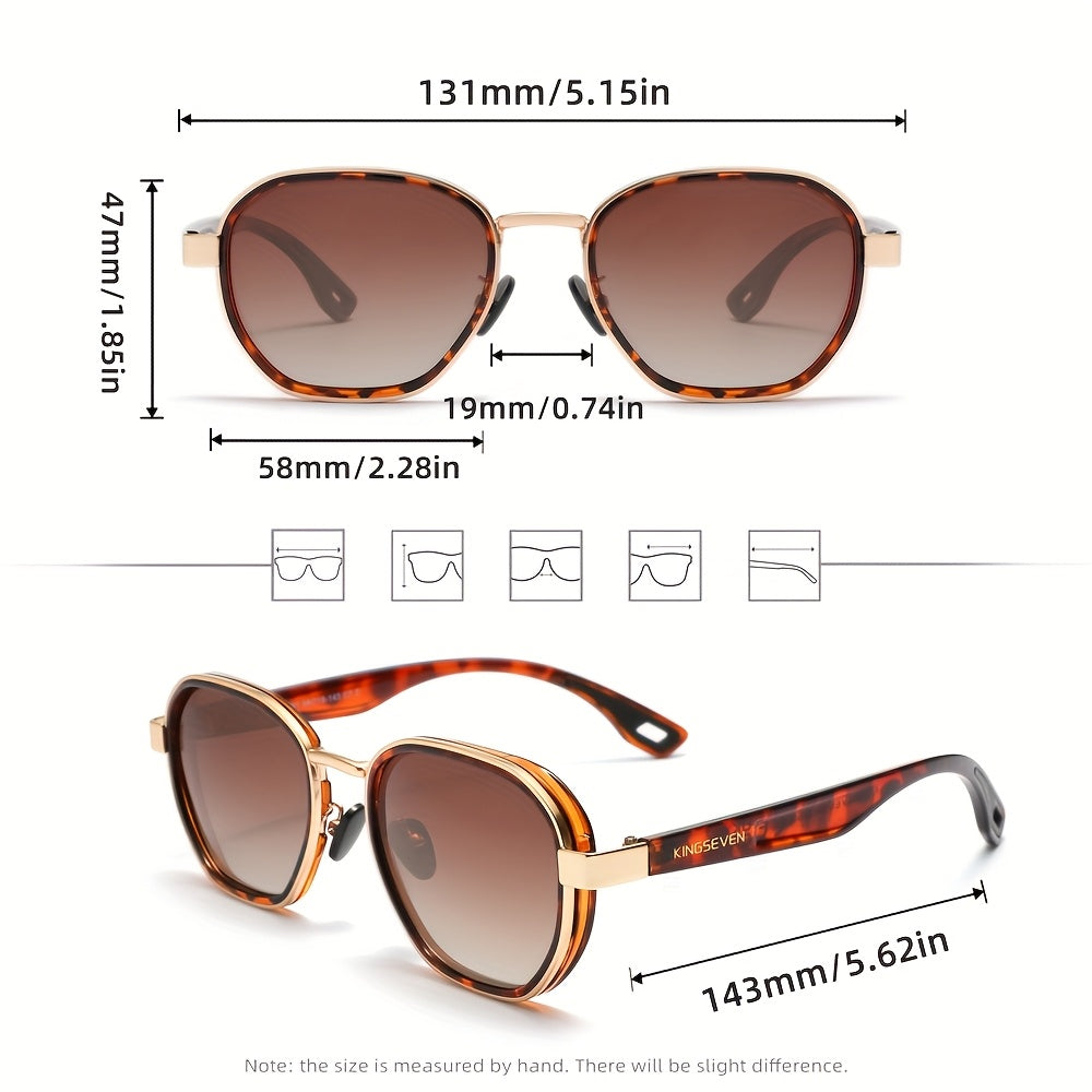 KINGSEVEN Design de Armação Redonda para Negócios, Adequada para Tendências de Moda Feminina, Armação Decorativa em Liga, Ideal para Uso Diário, Fotografia, Festas e Acessórios, Presente Exclusivo de Moda