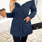 Elegant Hooded Women's Coat for Fall and Winter