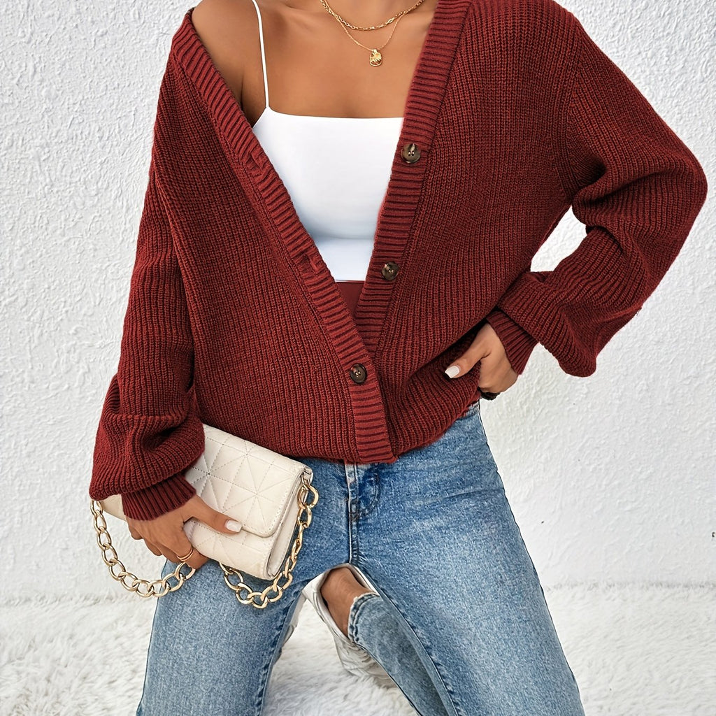 Elegant Knit Cardigan for Women - Perfect for Spring & Fall