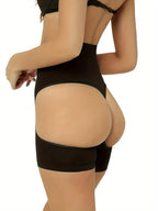 Calcinha de Cintura Alta com Controle de Barriga e Levantamento de Bumbum para Mulheres - Calcinha Modeladora Respirável com Realçador de Bumbum, Cueca Baixa Lisa e Sem Costura para Uso Diário, Academia e Pós-Parto (Preta) - Lavável na Máquina