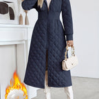 Elegant Quilted Long Coat - Warmth Meets Style