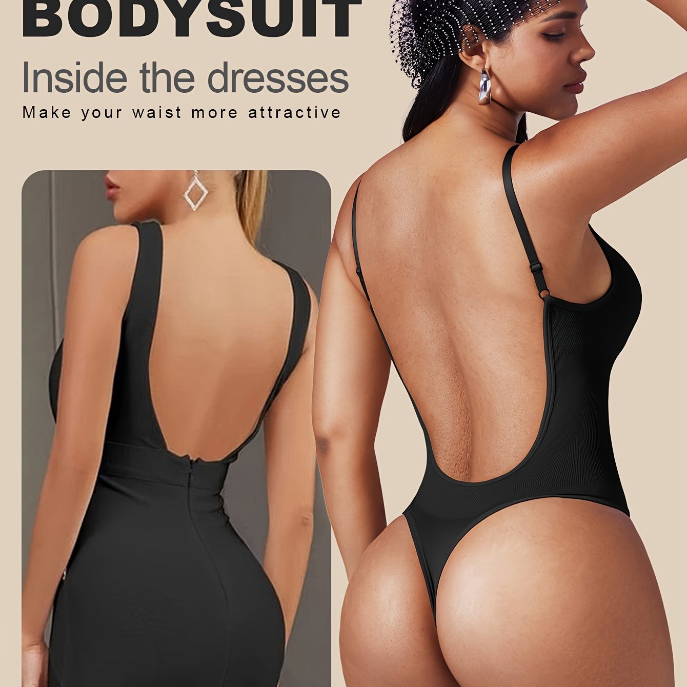 Seamless Backless Shapewear Bodysuit - Tummy Control Essential
