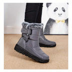 Botas Femininas de Cor Sólida, Botas Aconchegantes e Casuais com Forro de Pelúcia, Botas para Mulheres