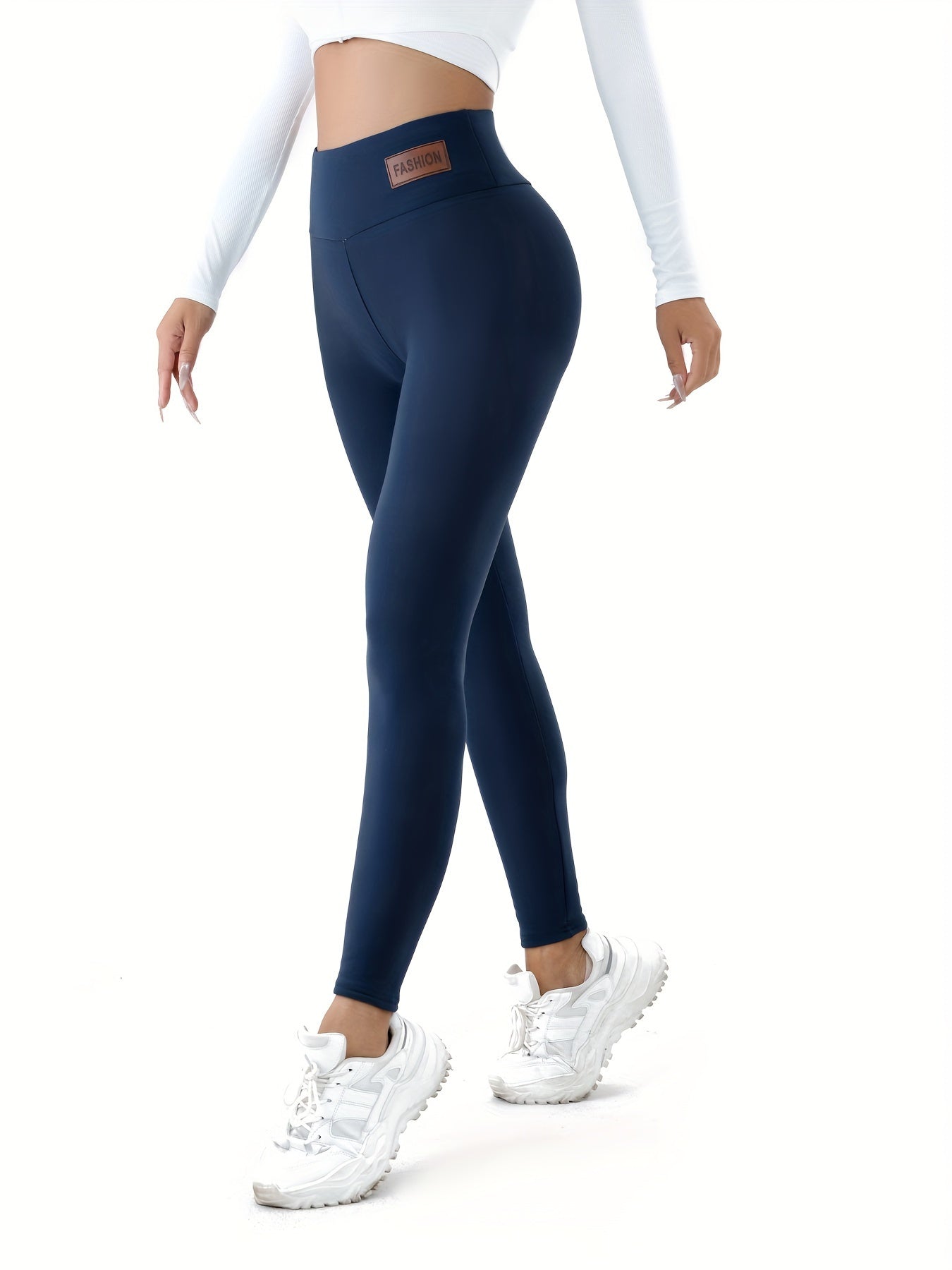 Etiqueta de Moda de Outono e Inverno: Meia-calça Justa e Confortável, Roupa Esportiva Feminina Quente e Altamente Elástica