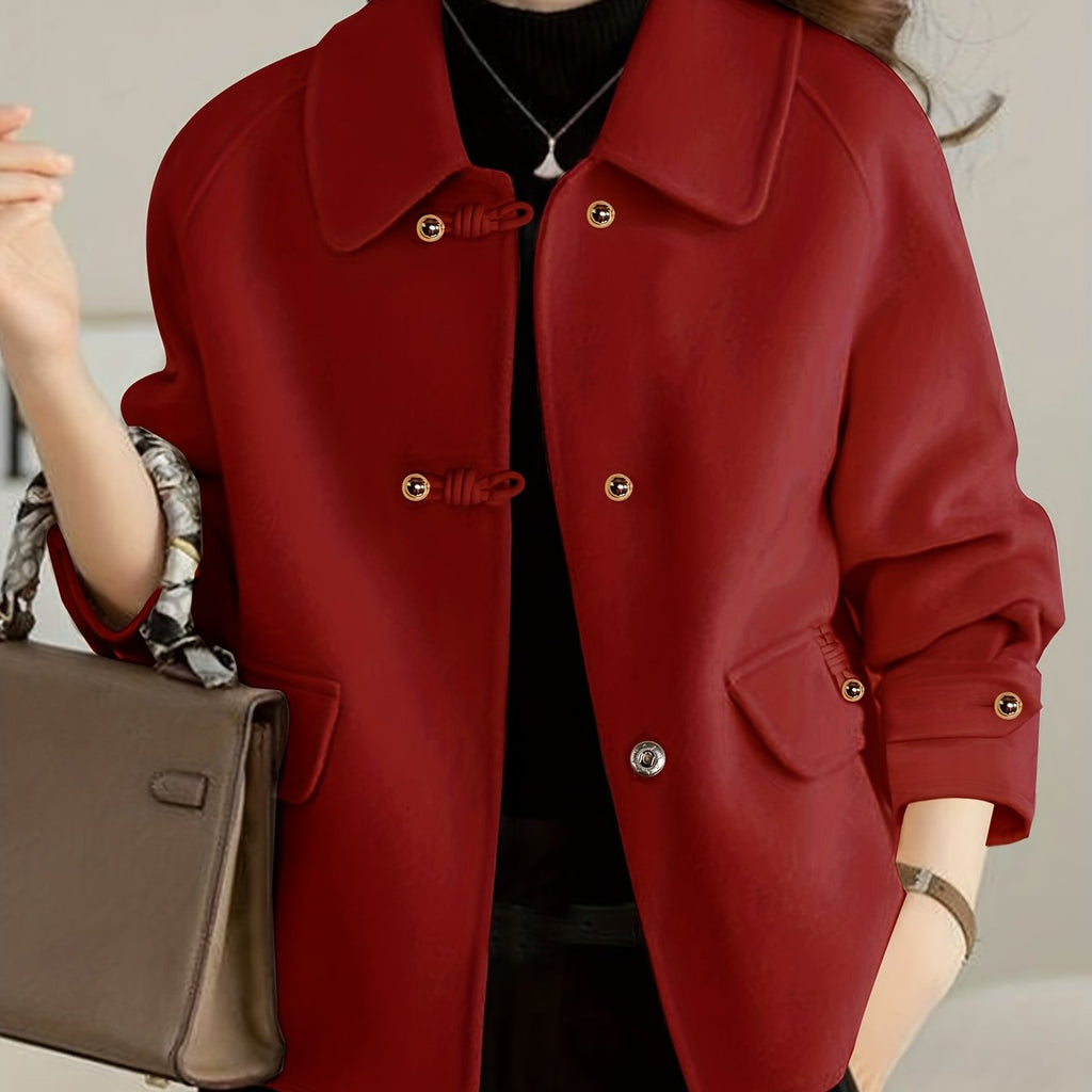 Timeless Pearl Button Tweed Blazer for Women