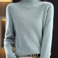 Chic High-Neck Women's Knit Sweater - Soft & Warm Essential