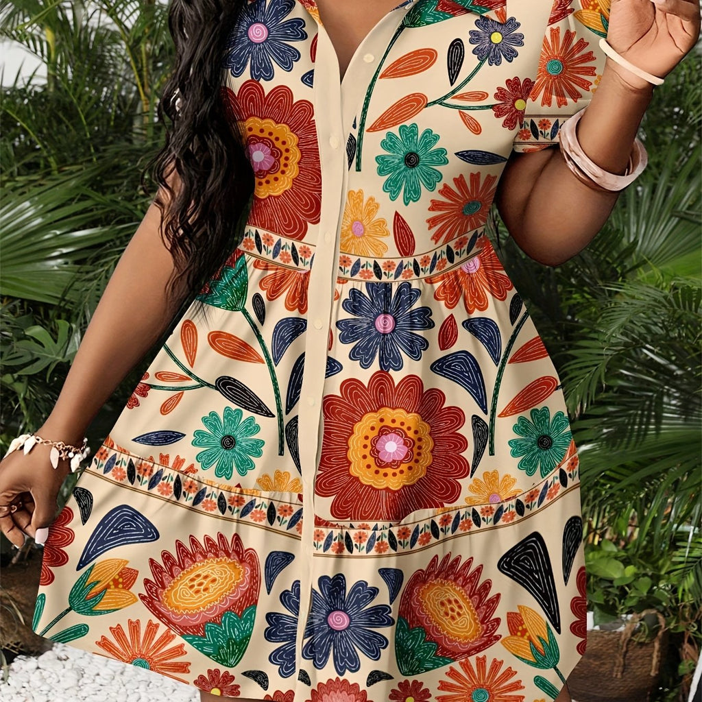 Chic Summer Bohemian Floral Dress