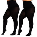 Pack de 2 Collants Térmicos de Tamanho Grande para Mulher - Leggings de Inverno Resistentes 80D, Cobertura de Comprimento Total, Lisos, Laváveis à Mão, para Clima Frio, Leggings de Inverno para Mulher, Collants de Tamanho Grande para Mulher