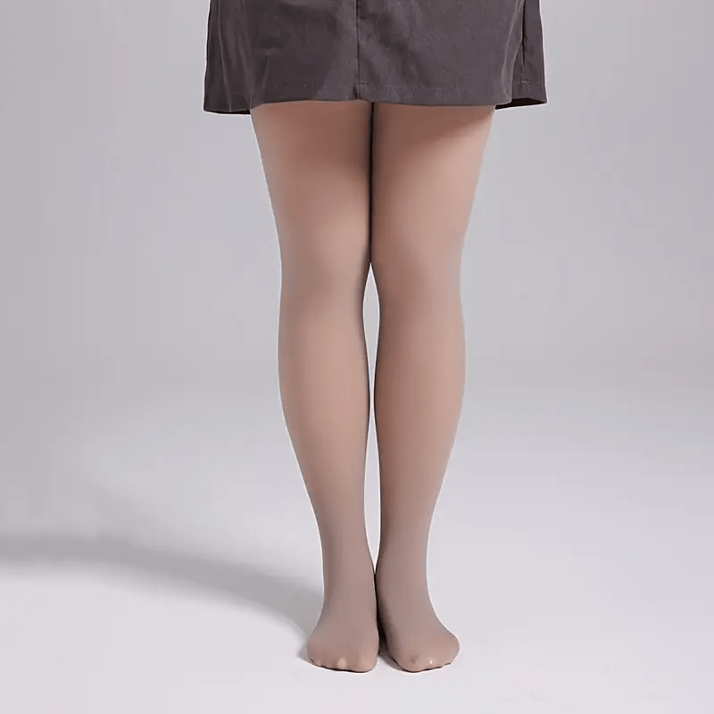1 Par de Collants Transparentes Acolchoados em Lã Grossa Plus Size para Mulher - Collants de Cintura Subida de Comprimento Total com Cobertura Total, Cor Sólida (/Azul Marinho//) para Calor no Inverno, Roupa de Perna Confortável e Versátil, Cobertura Total e Cobertura Total