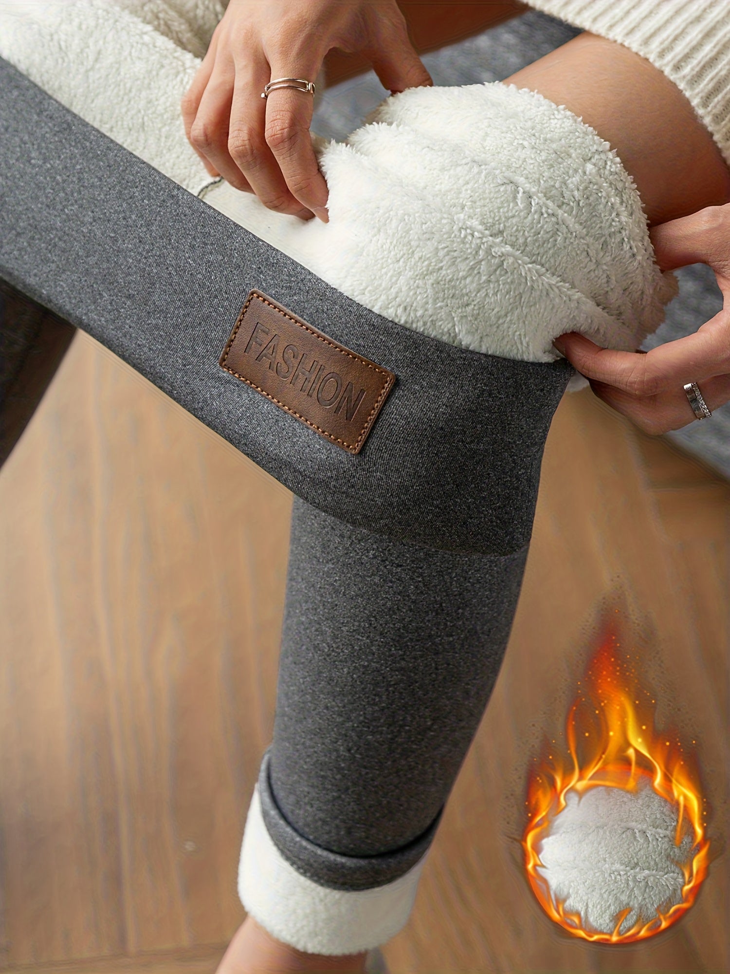 Calças de Inverno Femininas com Forro Polar e Cintura Alta - Opções Multicoloridas para Outono/Inverno, Conforto Casual ou Formal, Tecido Acolchoado, Modelagem Justa, Calças Térmicas Elásticas, Estilo Moderno, Ideal para Escritório