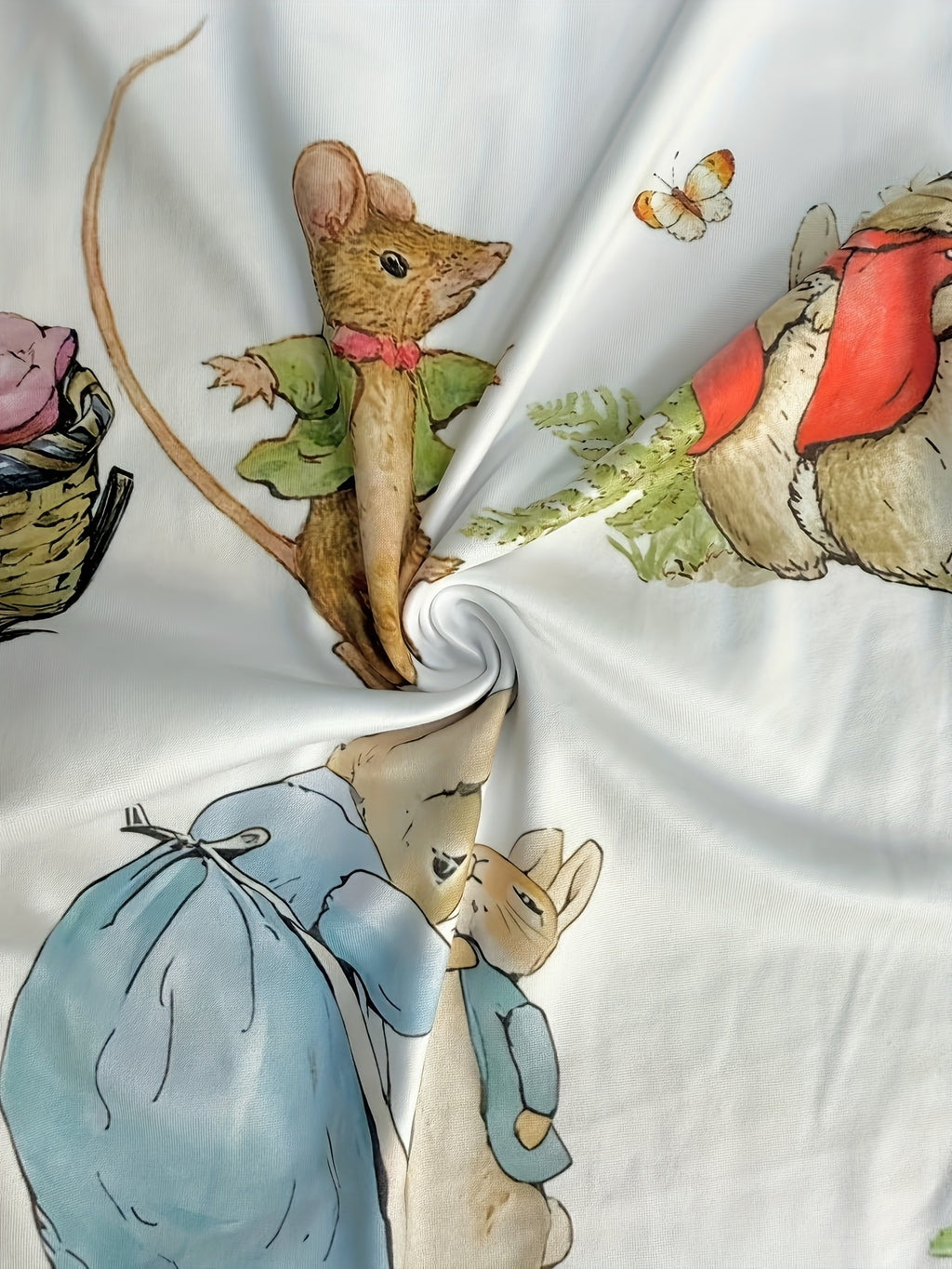 Calças Femininas Retrô com Estampa de Coelho - Pernas Largas Confortáveis para Todas as Estações, Design Bonny, Lavável na Máquina, Ideal para Jeans ou Vestidos - Corte Elástico e Ajuste Largo para Estilo o Ano Todo