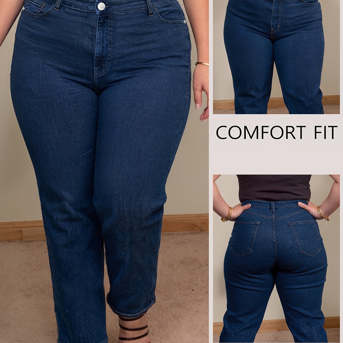 Effortless Chic: High-Waist Straight Leg Jeans