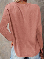 SHIMIDA Camiseta de Manga Longa com Estampa Elegante de Girassol - Blusa de Girassol e Folhas, Gola Redonda para Todas as Estações, Lavável na Máquina, Uso Casual e Sofisticado, Camisa Não Floral para Looks o Ano Todo (Compatível com prova virtual)