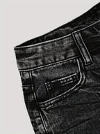 Jeans de Denim Lavados Vintage Femininos - Corte Reto Relaxado, Calças Casuais Não Elásticas com Design Clássico de Cinco Bolsos para Conforto em Todas as Estações, Vestuário Casual, Construção Durável, Roupa Confortável, Material Resistente, Calças Wideleg, Estilo Descontraído