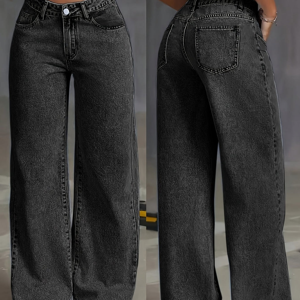 Vintage Vibe: Relaxed Fit Wide Leg Jeans