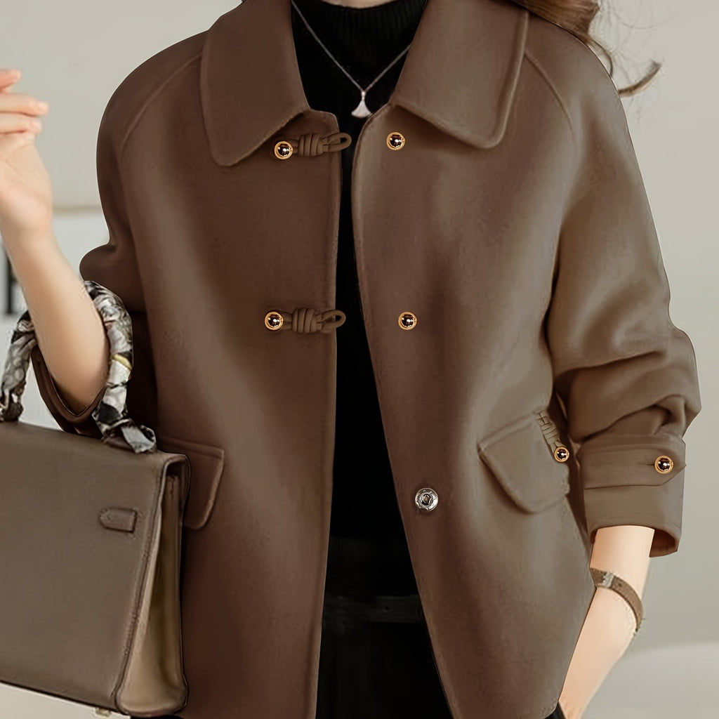 Timeless Pearl Button Tweed Blazer for Women