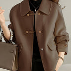 Timeless Pearl Button Tweed Blazer for Women