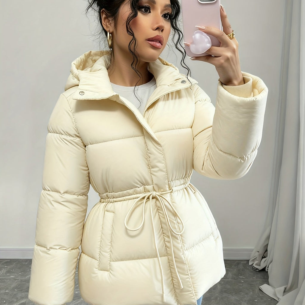 Elegant Black Winter Coat for Women - H-Line Silhouette