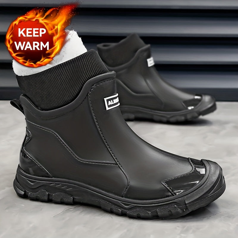 Botas de Neve Femininas da Moda, Botas Curtas Desportivas, Botas de Chuva Unisexo para Exterior com Forro de Lã e Aquecimento Antiderrapante Espesso para Caminhadas e Viagens de Inverno, Presente de Natal Perfeito
