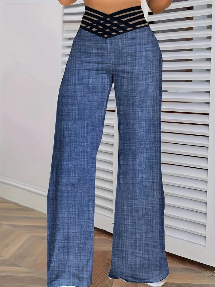 Wide-Leg High-Waist Women's Pants - Effortless Style & Comfort