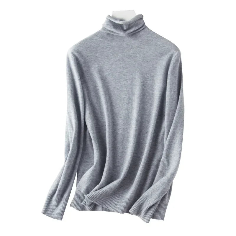 Elegant Turtleneck Slim Fit Women's Knit Sweater