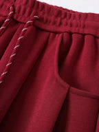 Botvotee 2025 Calça de moletom feminina estilo americano – Calça de salão larga com bainha curvada e corredores fluidos outono solto ajuste casual streetwear