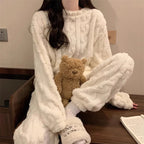 Cozy Velvet Winter Pajama Set for Women