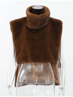 Cozy Brown Faux Fur Vest - Effortless Winter Warmth