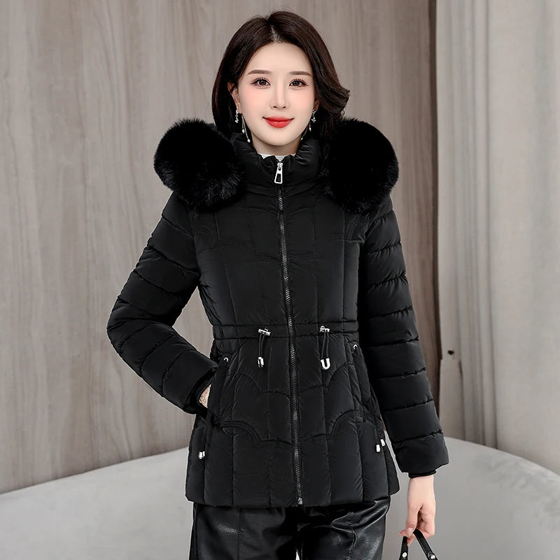 Elegant Winter Hooded Down Jacket for Women