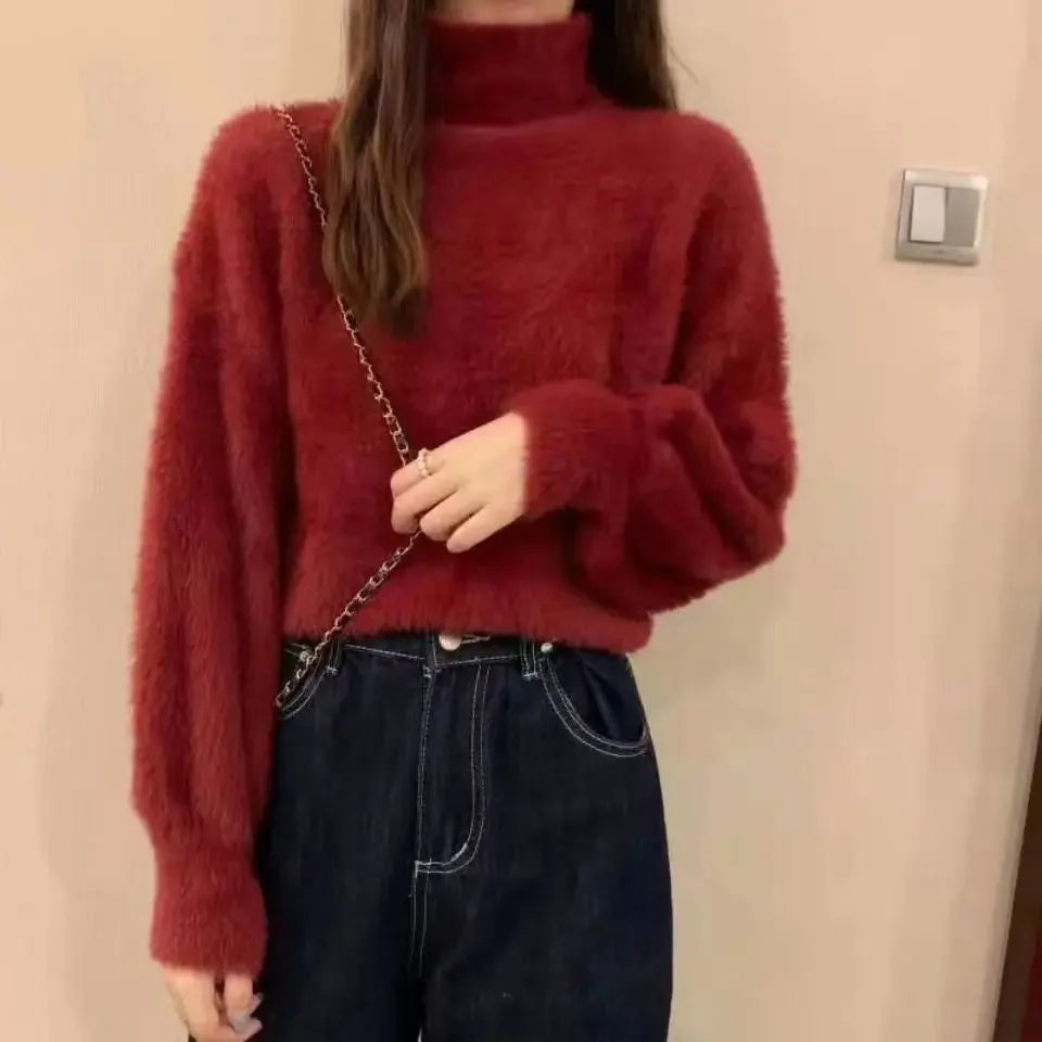 Elegant Minimalist Mohair Sweater for Women