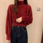 Elegant Minimalist Mohair Sweater for Women