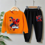 2025 New Kids Casual Sweatshirts Boys Toddler Cartoon Clothing Crewneck Comic Print Pullovers Pants 2pcs Long Sleeve Tracksuits