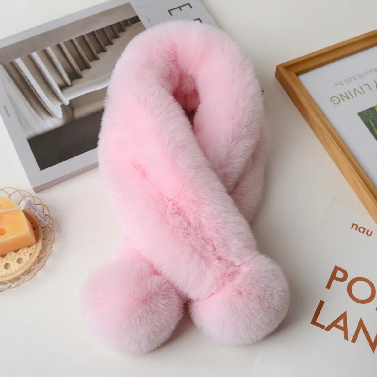 Plush Faux Rabbit Fur Winter Neck Warmer