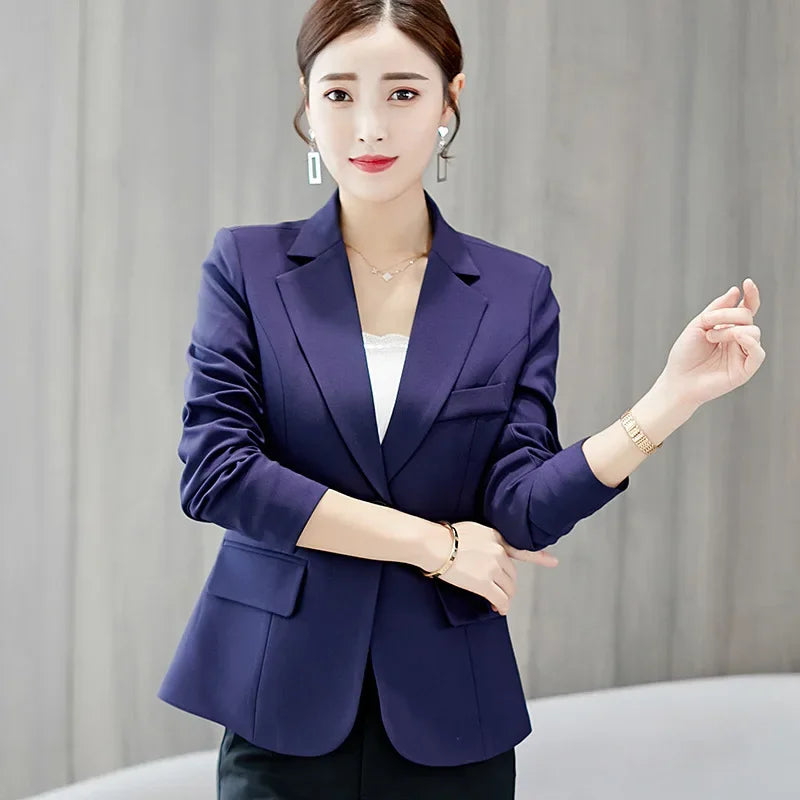 Elegant Minimalist Women's Blazer - Slim Fit