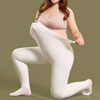 200d plus size calças quentes mulheres velo collants dança ballet mulher grosso quente elástico meia feminina branco meia-calça menina