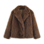 Elegant Faux Fur Women's Jacket - Cozy & Stylish