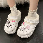 Winter cute women  Slippers Warm Cotton Shoes Casual Slides EVA Plush Shoes Comfortable Light Slippers Indoor Shoes For Couple