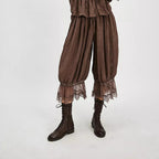 Elegant Lace Patchwork Bloomers - High Waist Comfort