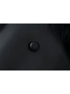 New Women Slim Imitation Fur Collar Jacket Chic Pu Leather Long Sleeve Button Winter Warm Streetwear Fashion Faux Leater Coat